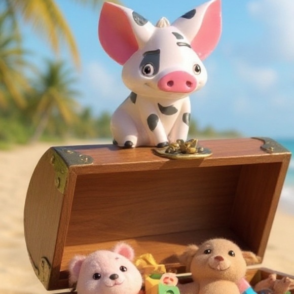 Disney Moana Pua Ceramic Piggy Bank Collectible Gift Item - Picture 2 of 5